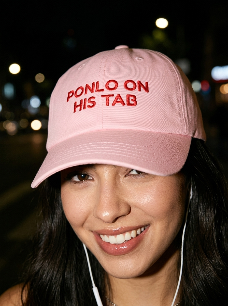 Ponlo On His Tab Embroidered Dad Cap