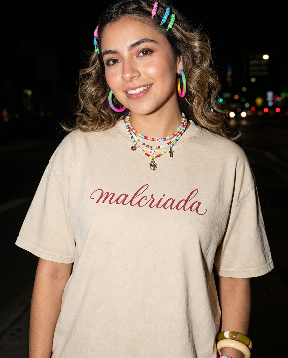 Malcriada Vintage Washed Oversized T-Shirt