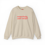 Respectfully, ¿Qué Carajo? Embroidered Sweatshirt