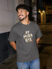 Lifestyle editorial photo — Ay Mira, Bye T-Shirt, Faded Brown